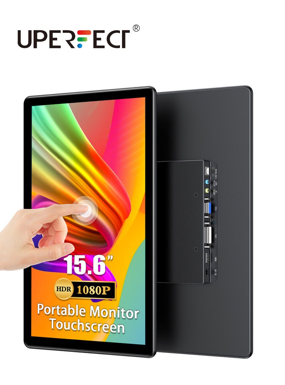 UPERFECT-15.6 ġ ġ ޴  1080P PC ̸, VESA HDMI ȣȯ ÷ IPS ȭ Xbox TV  